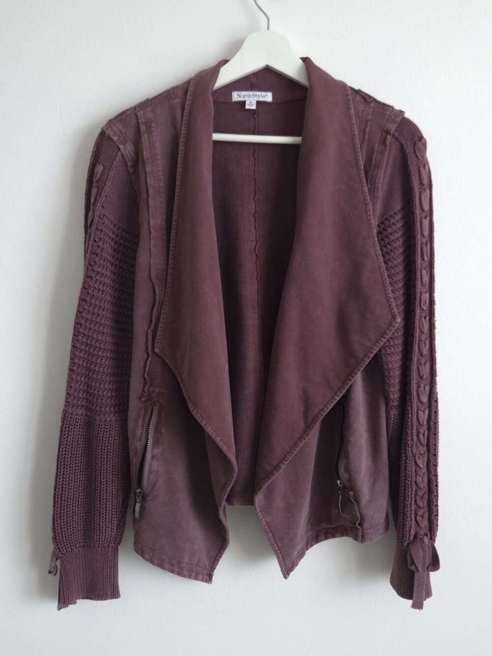 Boho Open Front Crochet Sleeve Cardigan Jacket
